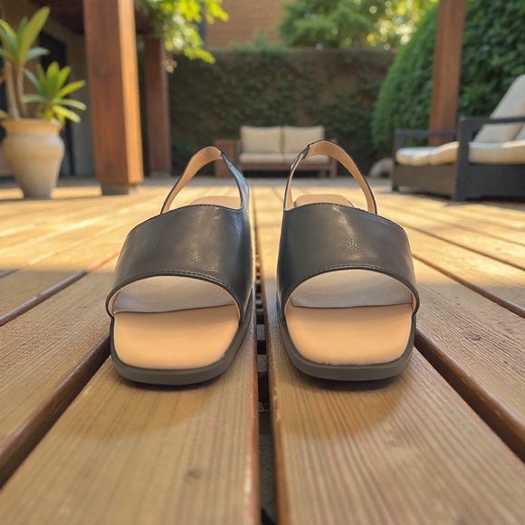 Journee Collection Black Slide Sandals - Picture 3 of 8